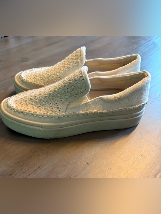 Dolce Vita Cream Woven Platform Loafers 7.5 Like New main image 7
